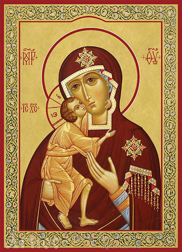 Печатная икона Пресвятой Богородицы "Феодоровская", фото 1
