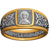 Православное кольцо с ликом Пантелеймона Целителя
